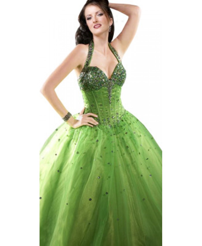 Halter Styled Ball Gown