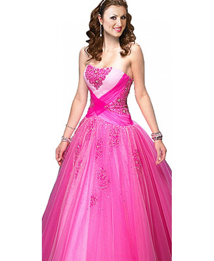 Form flattering strapless ball gown