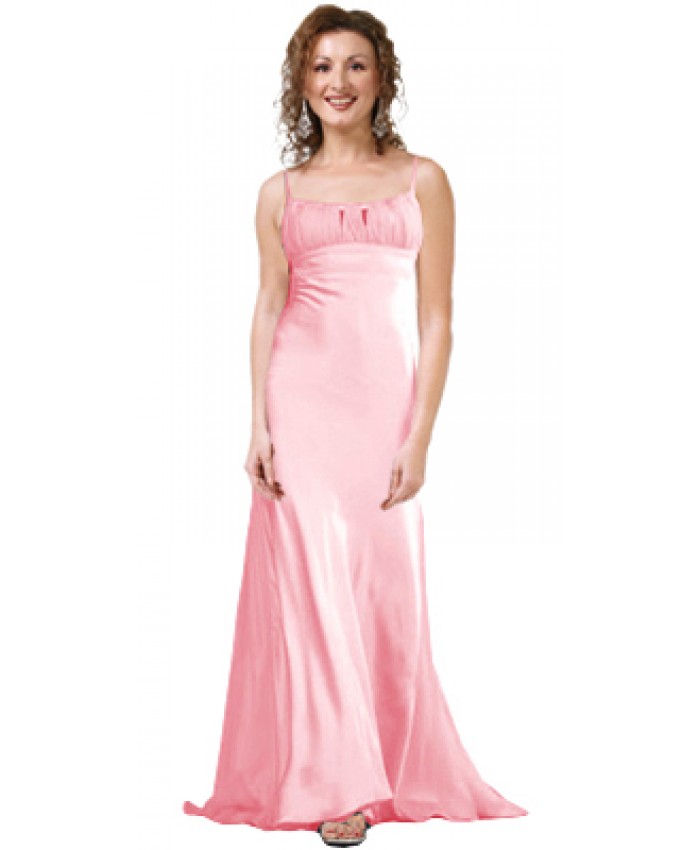 Satin Empire Style Evening Gown
