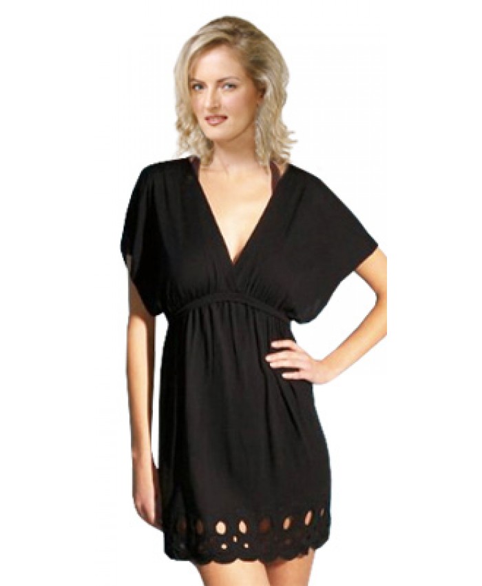 Luxurious cut trim beach dress