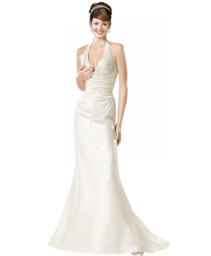 Amazing halter bridal gown