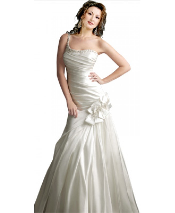 Fabulous One shouldered Bridal Gown