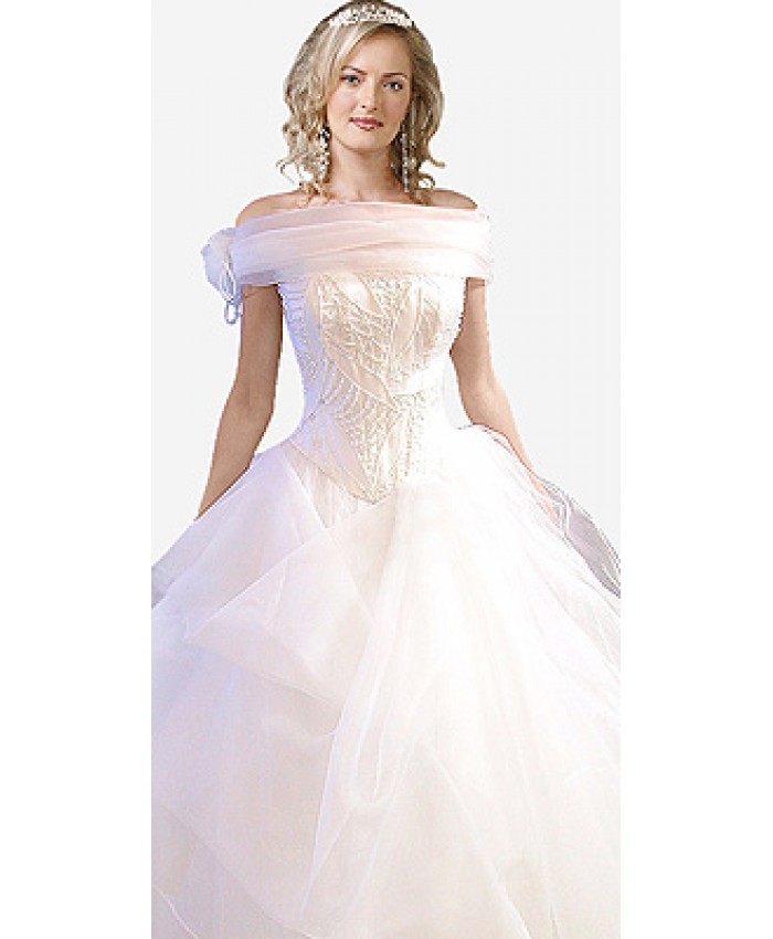 Magnificent Off Shoulder Bridal Ball Gown