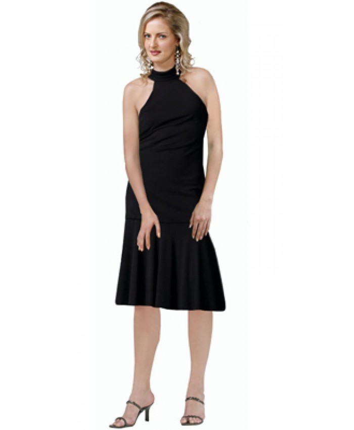 Little Black Classic Halter Evening Dress