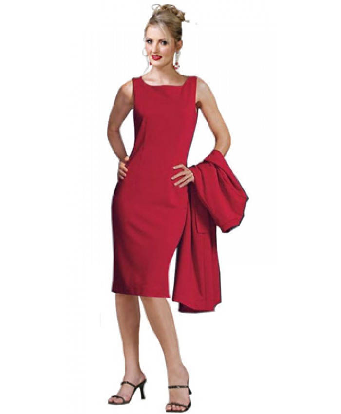 Classic Red Structure Knee Length Daytime