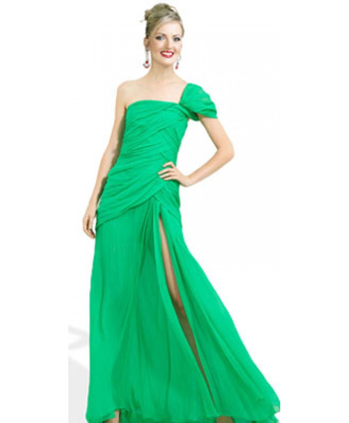 Elegant One Shoulder Christmas Dress