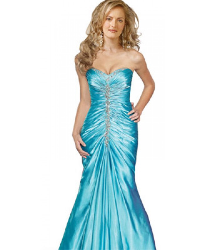 Strapless Mermaid Style Evening Gown