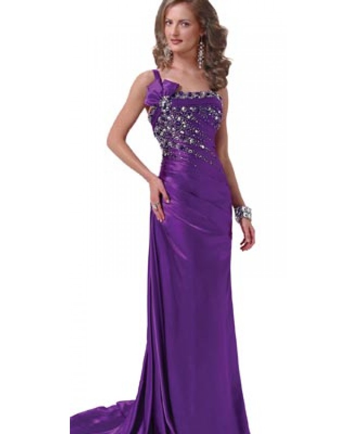 One Shoulder Evening Gown