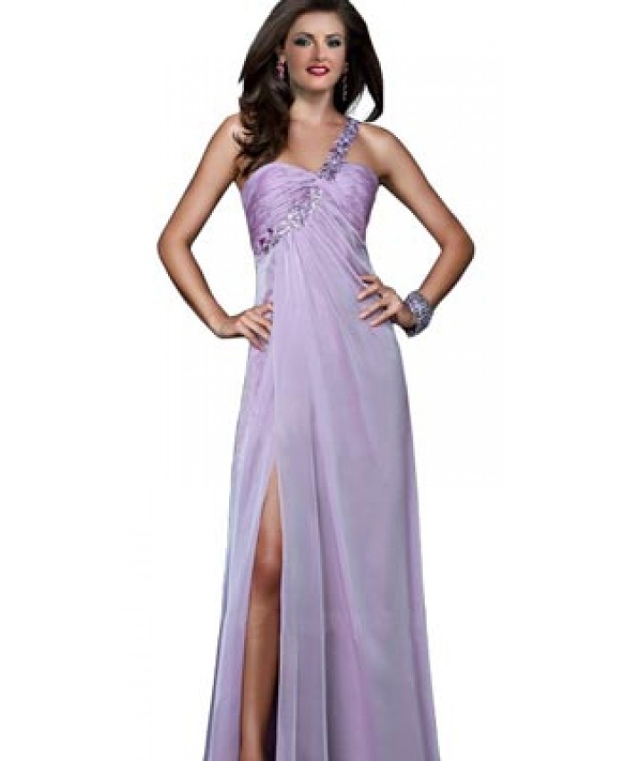 Cross Strap High Slit Evening Gown