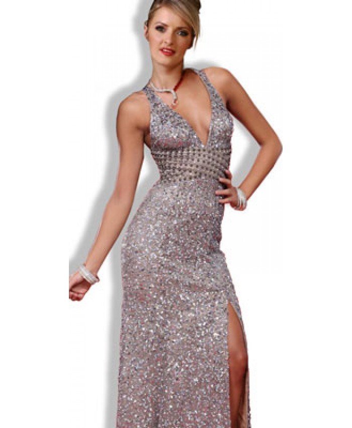 Flashy Red Carpet Evening Gown