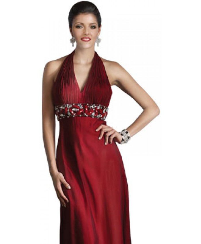 Halter Neck Style Evening Gown