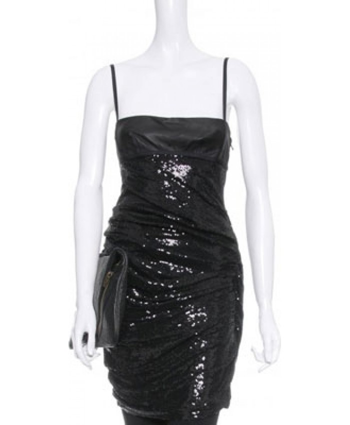 Dazzling Leather Infused Party Dress