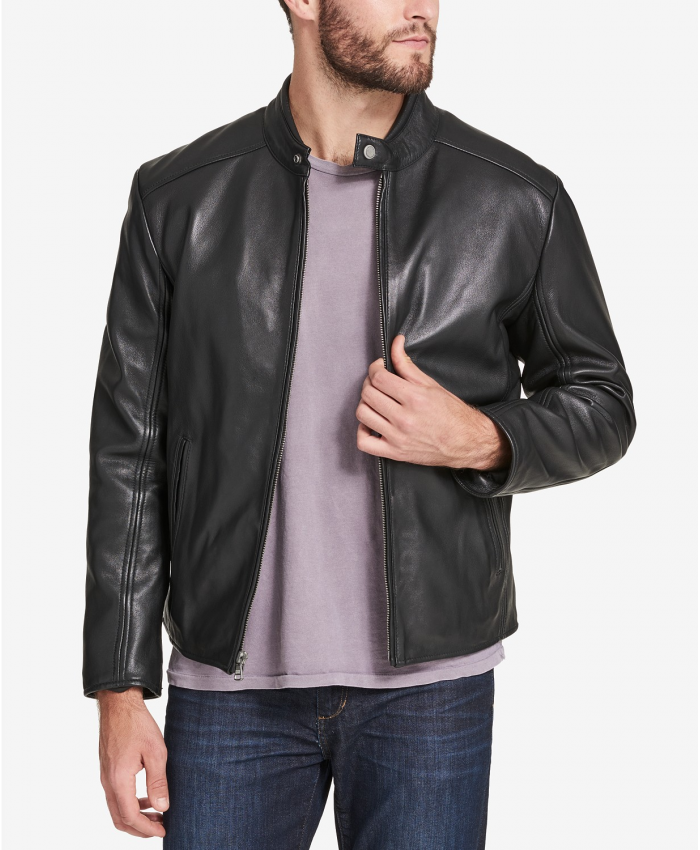 Men's Leather Moto Jacket