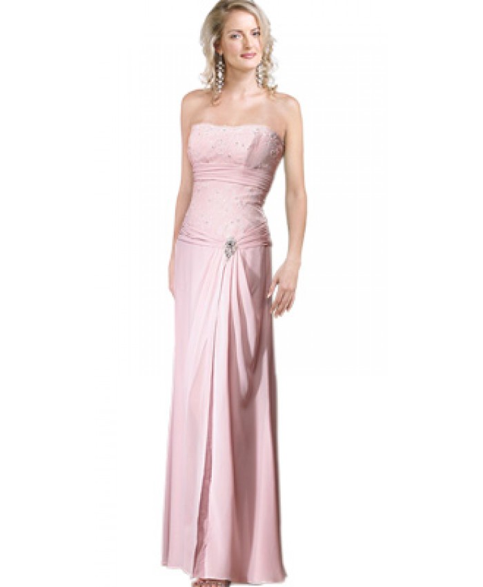 Strapless mother of the bride dress