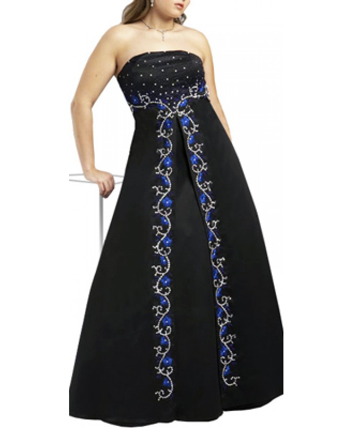Revamped full-length plus size gown