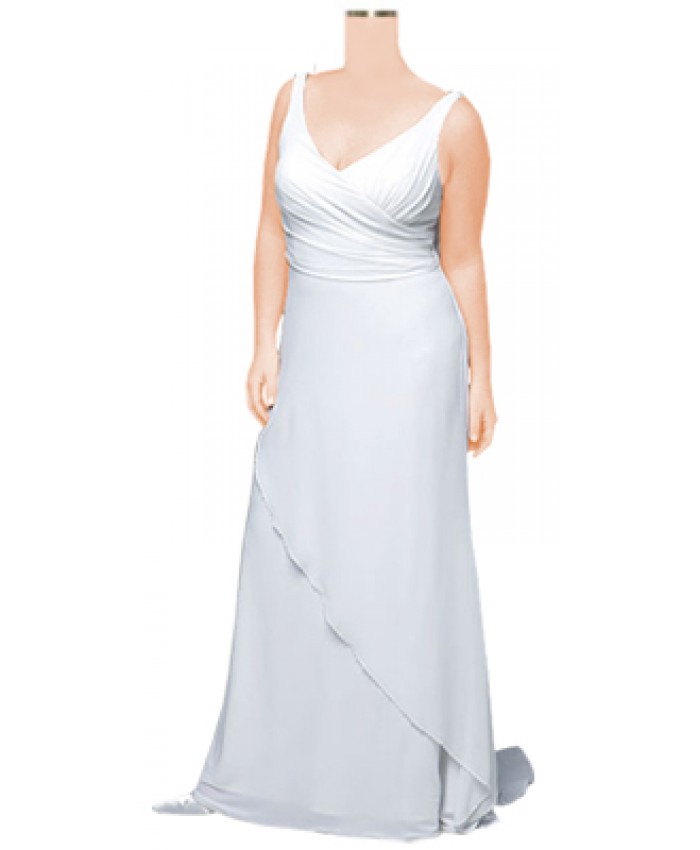 Stunning Ruched Bodice Plus Size Gown