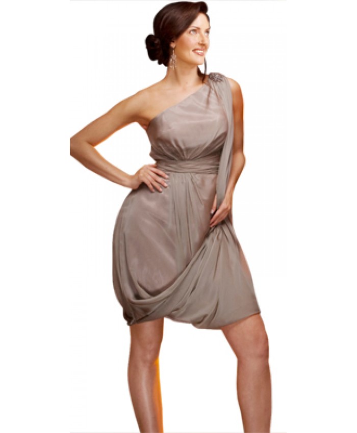Sensual Drape Effect Evening Dress