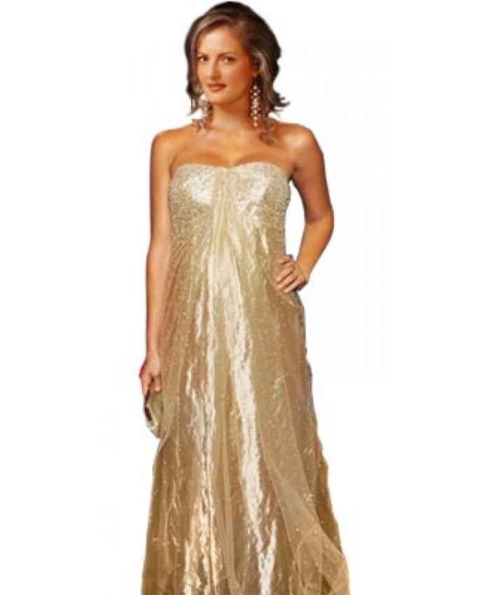 Stunning Golden Red Carpet Dress