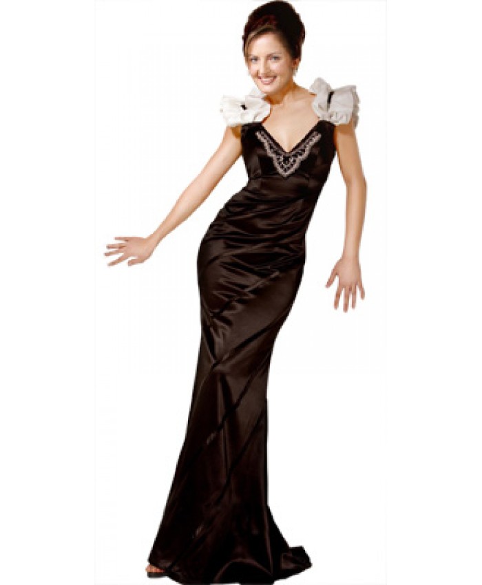 Elegant Floor Length Thanksgiving Dress