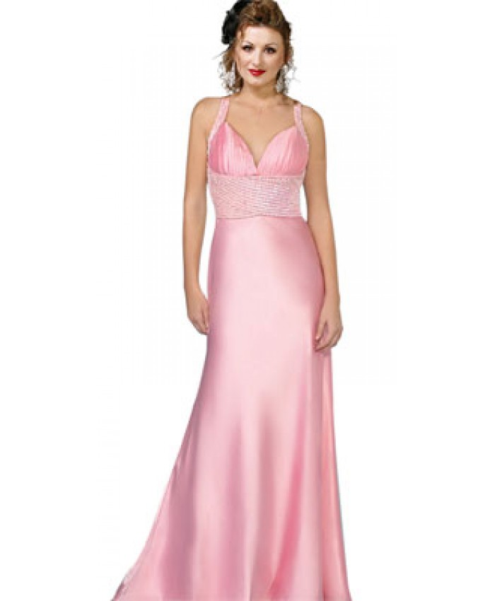 Beaded A-line bridesmaid dress