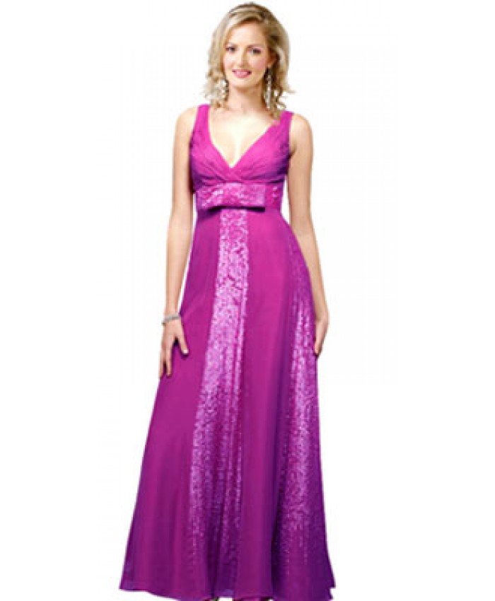 Plunging Neckline Mother’s Day Gown