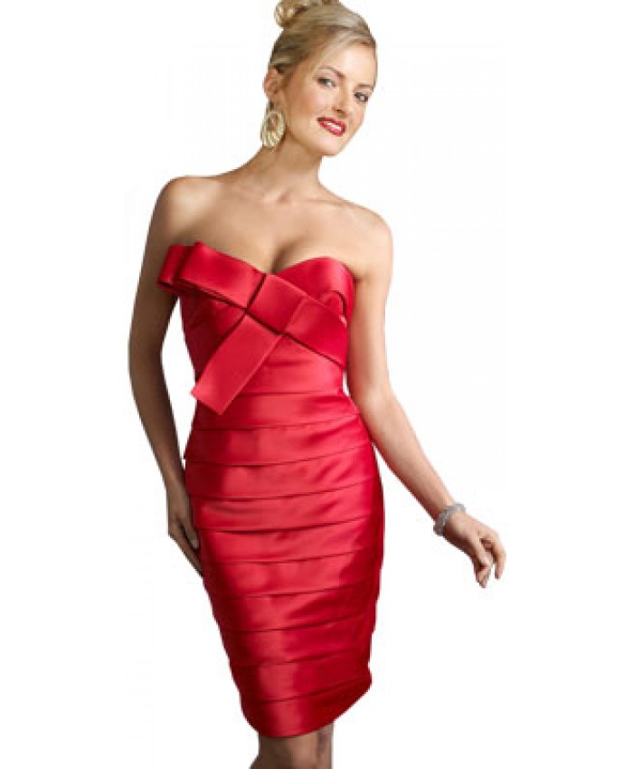 Beautiful Strapless Knee Length Dress