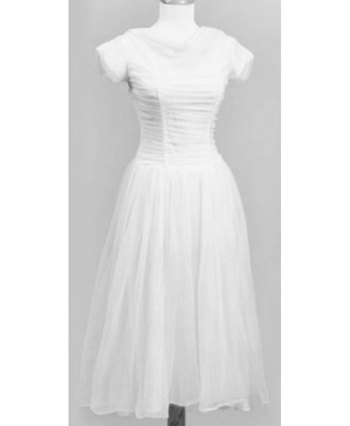 Striking 50’s Cowl Neck Gown