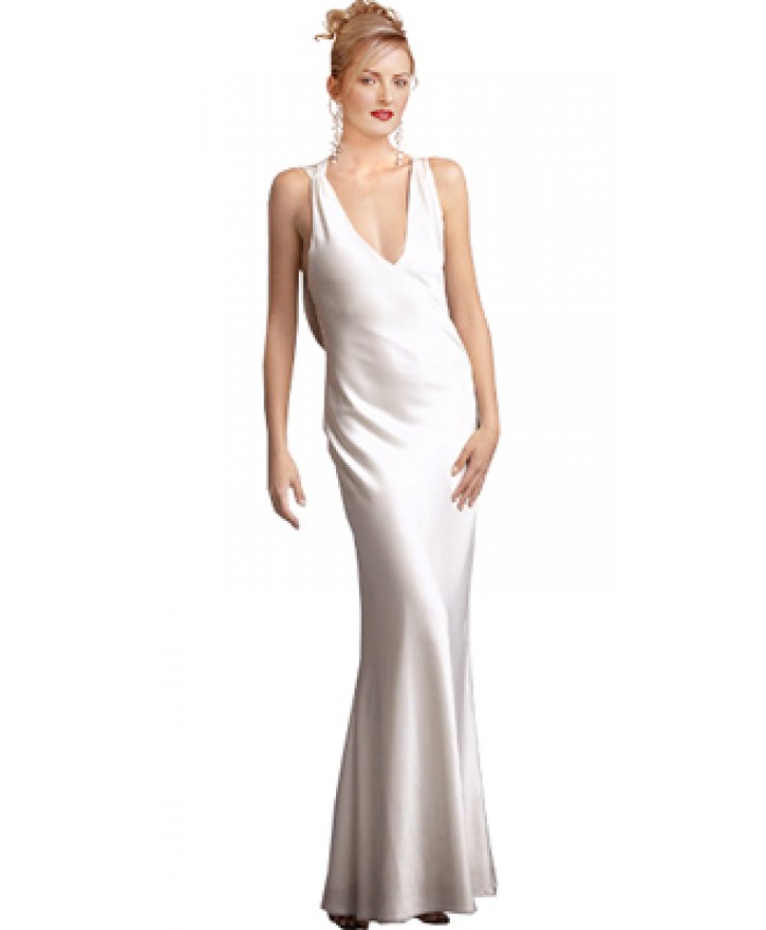 Jersey Crisscross Shoulder Detail Gown