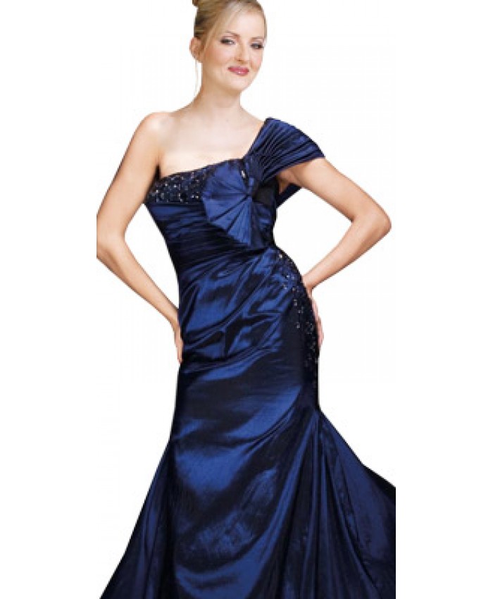 Opulent One Shoulder Floor Length Gown